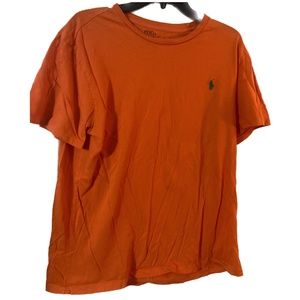 Polo Ralph Lauren T-Shirt, Crew Neck, Men's Large, Burnt Orange w/Green Pony